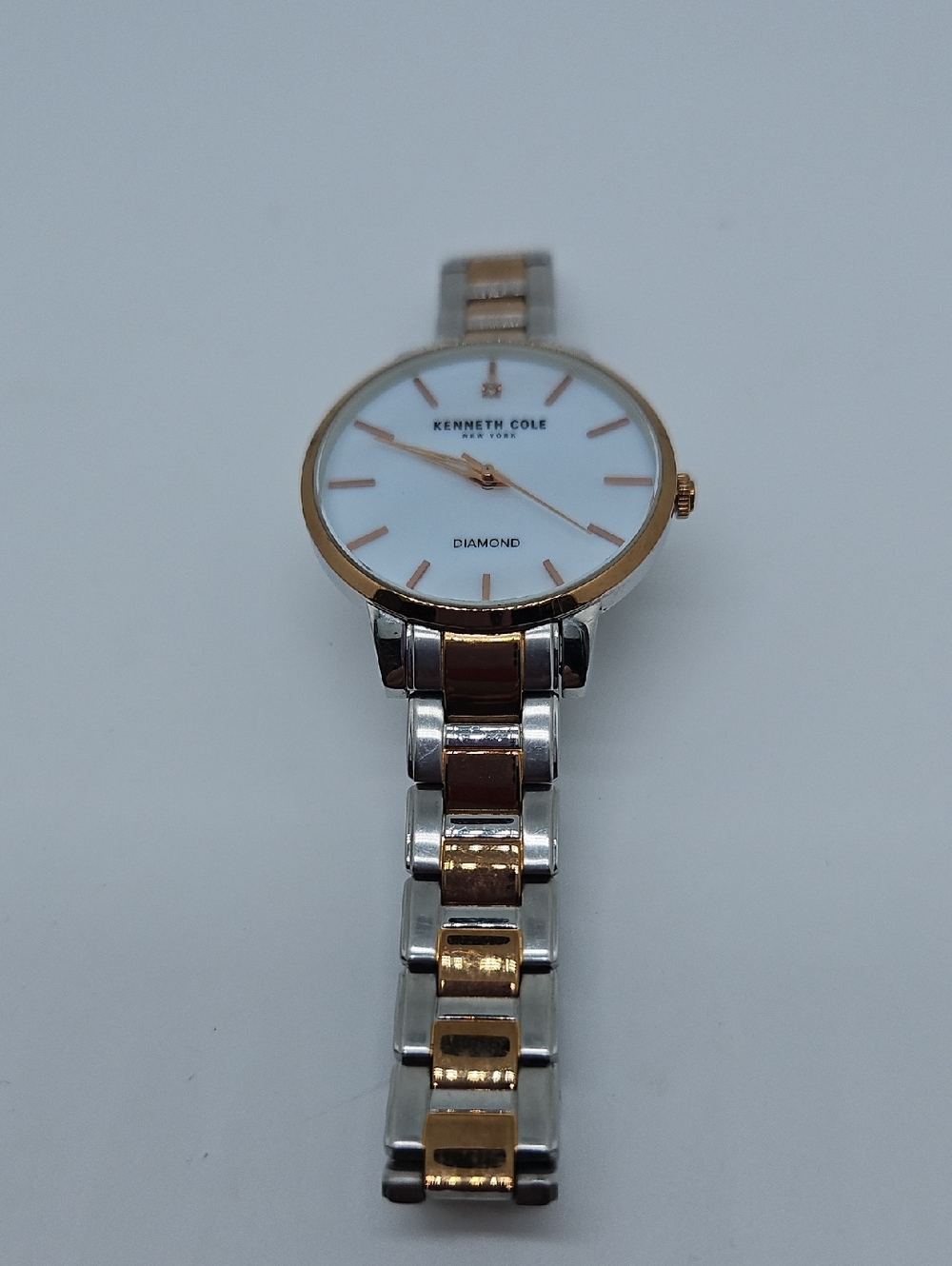 Kenneth Cole Two-Tone Genuine Diamond Accent Women's Watch - White & Rose Gold